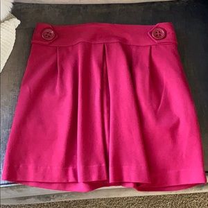 Red Mini Skirt with pockets and back zipper